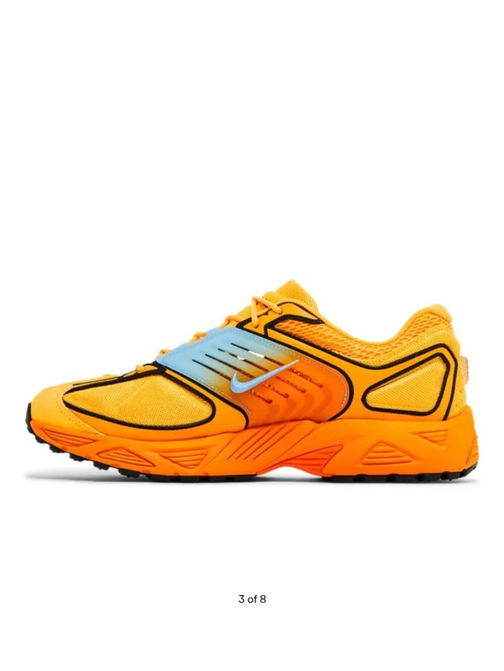 Nike Men's Orange Running Shoes with Blue Gradient Cage